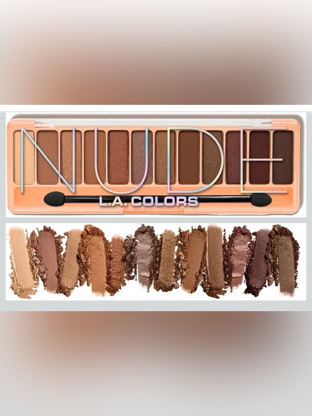 L.A. Colors Nude Eyeshadow Palette – Warm Brown & Bronze Tones
